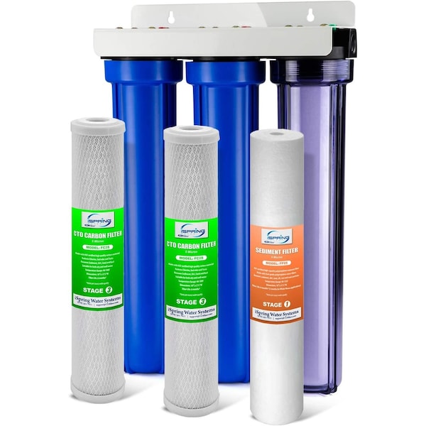 Whole House Water Filter System w Clear Filter Housing